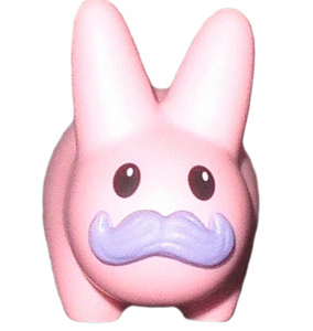 Happy Labbit Mini Series - Pink Stache Labbit (2/25)