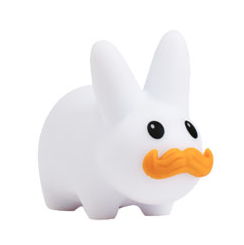 Happy Labbit Mini Series - White Stache Labbit (2/25)