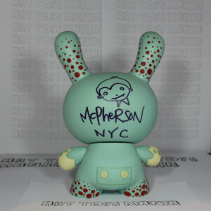 Dunny Teal Bubble Yucky 8 inch signed by Tara McPherson - Image 5