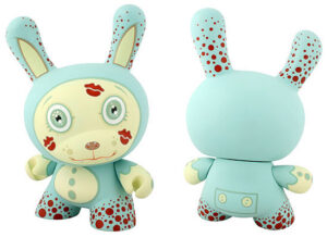 Dunny Teal Bubble Yucky 8 inch signed by Tara McPherson - Image 6