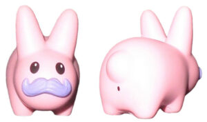 Happy Labbit Mini Series - Pink Stache Labbit (2/25) - Image 2
