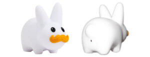 Happy Labbit Mini Series - White Stache Labbit (2/25) - Image 2